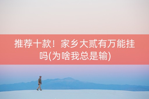 推荐十款！家乡大贰有万能挂吗(为啥我总是输)