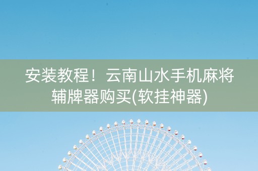 安装教程！云南山水手机麻将辅牌器购买(软挂神器)