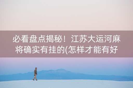 必看盘点揭秘！江苏大运河麻将确实有挂的(怎样才能有好牌)