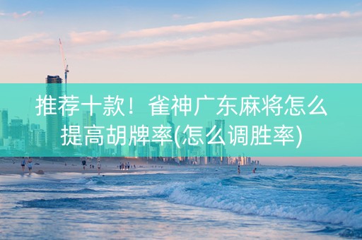 推荐十款！雀神广东麻将怎么提高胡牌率(怎么调胜率)