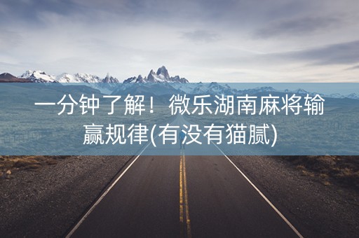 一分钟了解！微乐湖南麻将输赢规律(有没有猫腻)