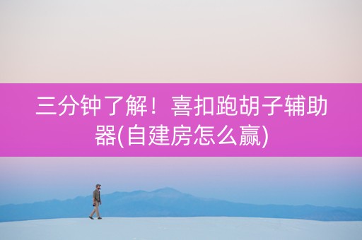三分钟了解！喜扣跑胡子辅助器(自建房怎么赢)