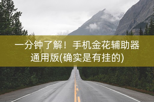 一分钟了解！手机金花辅助器通用版(确实是有挂的)