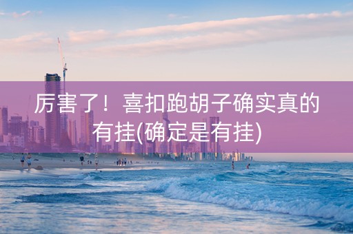 厉害了！喜扣跑胡子确实真的有挂(确定是有挂)