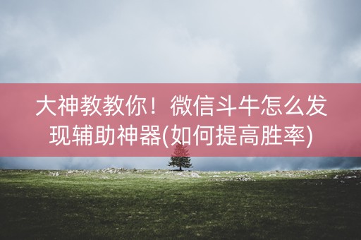 大神教教你！微信斗牛怎么发现辅助神器(如何提高胜率)