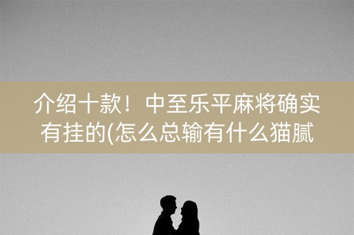 介绍十款！中至乐平麻将确实有挂的(怎么总输有什么猫腻)