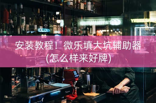 安装教程！微乐填大坑辅助器(怎么样来好牌)