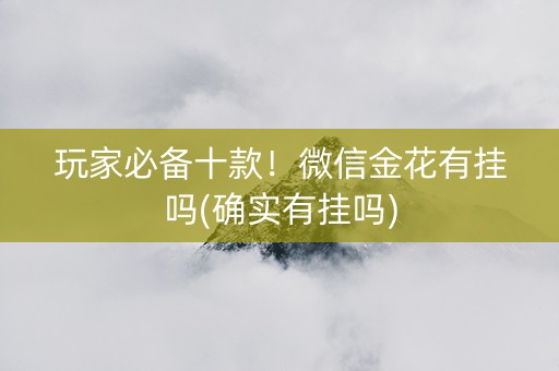 玩家必备十款！微信金花有挂吗(确实有挂吗)