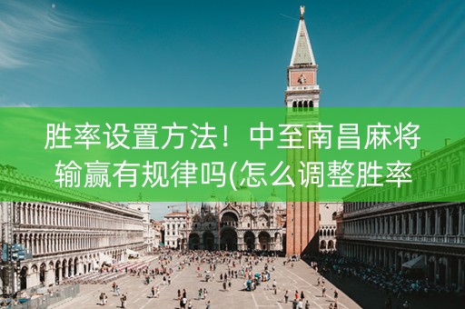 胜率设置方法！中至南昌麻将输赢有规律吗(怎么调整胜率)