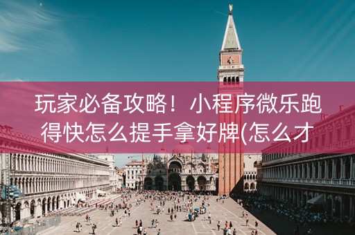 玩家必备攻略！小程序微乐跑得快怎么提手拿好牌(怎么才能赢得多)