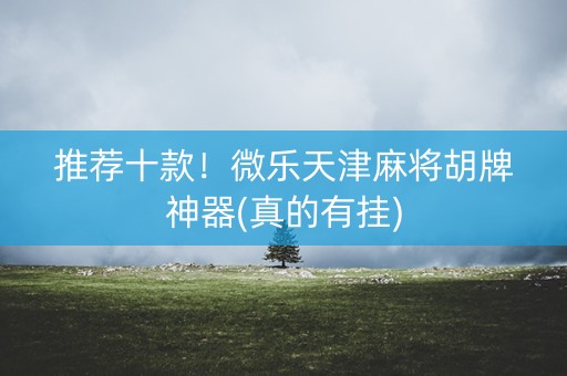 推荐十款！微乐天津麻将胡牌神器(真的有挂)
