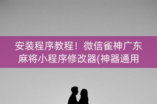 安装程序教程！微信雀神广东麻将小程序修改器(神器通用版)