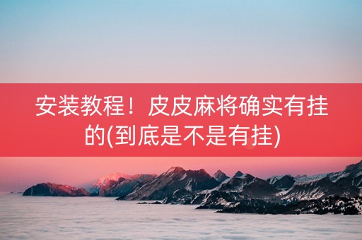 安装教程！皮皮麻将确实有挂的(到底是不是有挂)