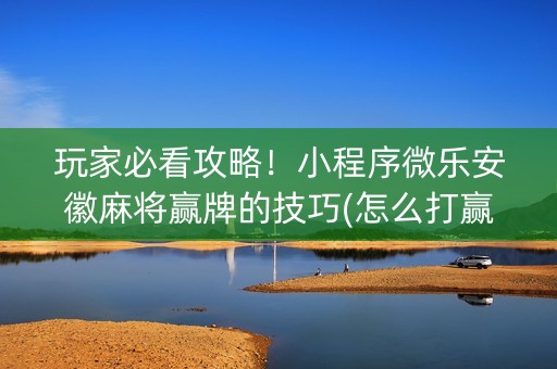 玩家必看攻略！小程序微乐安徽麻将赢牌的技巧(怎么打赢的几率大)