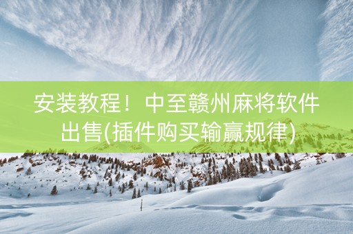 安装教程！中至赣州麻将软件出售(插件购买输赢规律)