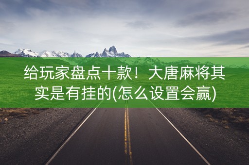 给玩家盘点十款！大唐麻将其实是有挂的(怎么设置会赢)