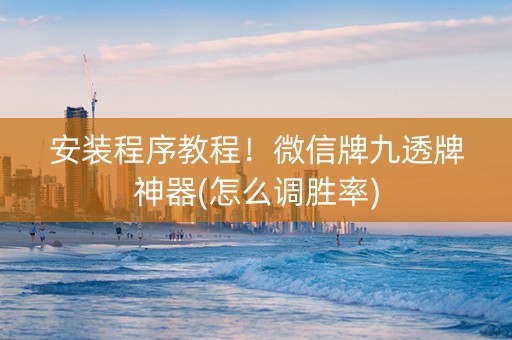 安装程序教程！微信牌九透牌神器(怎么调胜率)