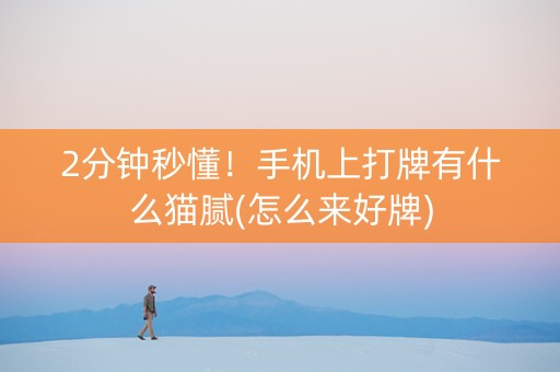2分钟秒懂！手机上打牌有什么猫腻(怎么来好牌)