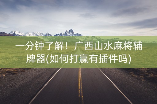 一分钟了解！广西山水麻将辅牌器(如何打赢有插件吗)