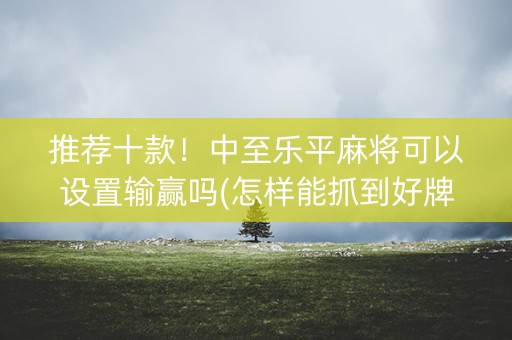 推荐十款！中至乐平麻将可以设置输赢吗(怎样能抓到好牌)