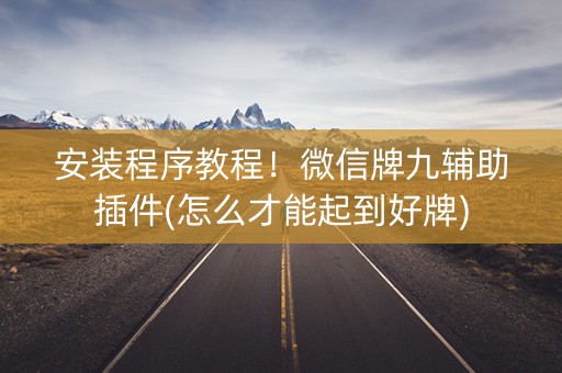 安装程序教程！微信牌九辅助插件(怎么才能起到好牌)