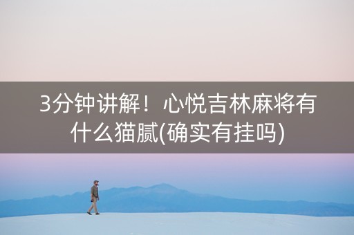 3分钟讲解！心悦吉林麻将有什么猫腻(确实有挂吗)