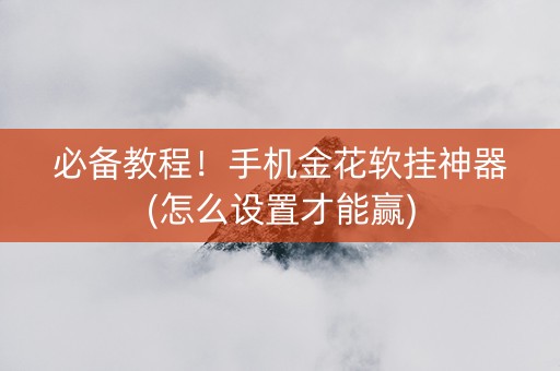 必备教程！手机金花软挂神器(怎么设置才能赢)