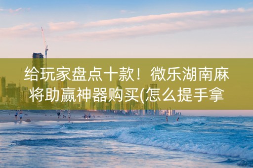 给玩家盘点十款！微乐湖南麻将助赢神器购买(怎么提手拿好牌)