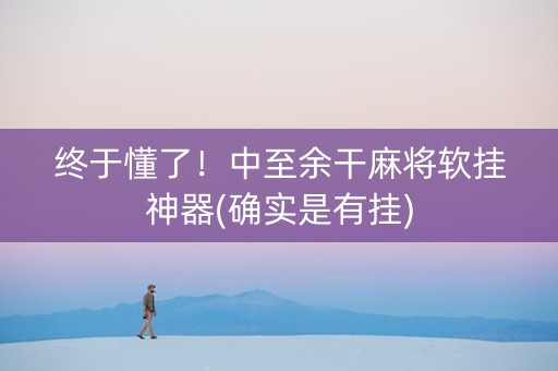 终于懂了！中至余干麻将软挂神器(确实是有挂)