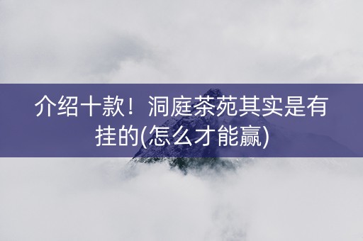 介绍十款！洞庭茶苑其实是有挂的(怎么才能赢)