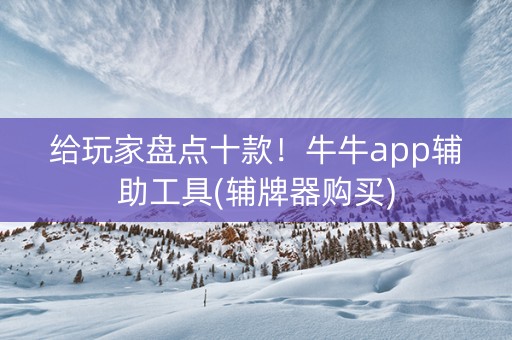 给玩家盘点十款！牛牛app辅助工具(辅牌器购买)