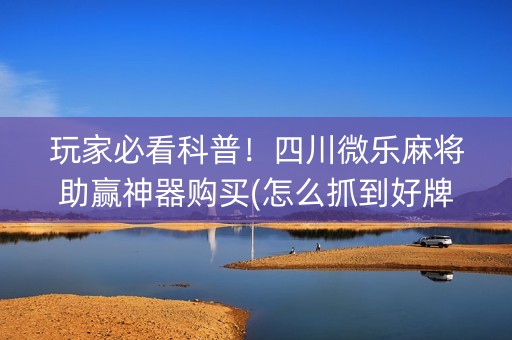 玩家必看科普！四川微乐麻将助赢神器购买(怎么抓到好牌)