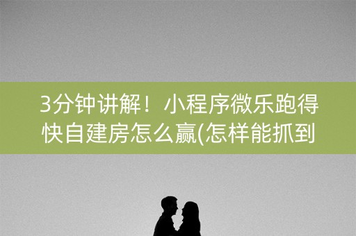3分钟讲解！小程序微乐跑得快自建房怎么赢(怎样能抓到好牌)