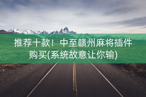 推荐十款！中至赣州麻将插件购买(系统故意让你输)