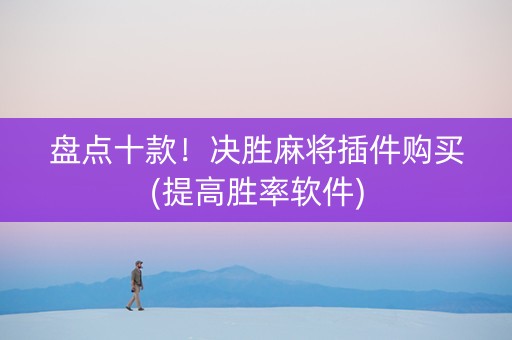 盘点十款！决胜麻将插件购买(提高胜率软件)