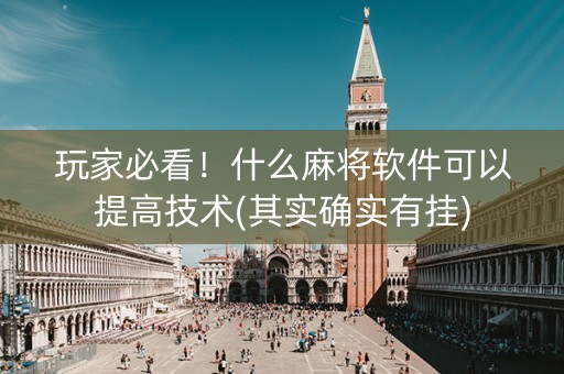 玩家必看！什么麻将软件可以提高技术(其实确实有挂)