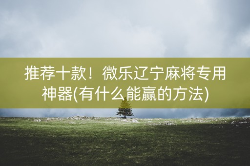推荐十款！微乐辽宁麻将专用神器(有什么能赢的方法)