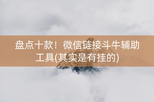 盘点十款！微信链接斗牛辅助工具(其实是有挂的)