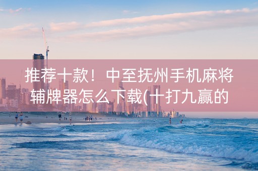 推荐十款！中至抚州手机麻将辅牌器怎么下载(十打九赢的打法)
