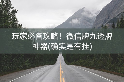 玩家必备攻略！微信牌九透牌神器(确实是有挂)