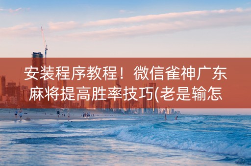 安装程序教程！微信雀神广东麻将提高胜率技巧(老是输怎么回事)