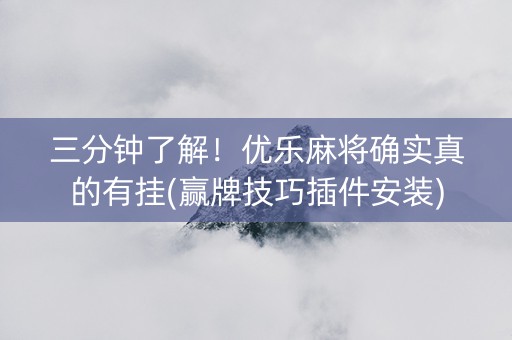 三分钟了解！优乐麻将确实真的有挂(赢牌技巧插件安装)