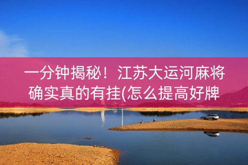 一分钟揭秘！江苏大运河麻将确实真的有挂(怎么提高好牌几率)