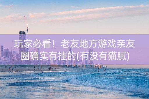 玩家必看！老友地方游戏亲友圈确实有挂的(有没有猫腻)