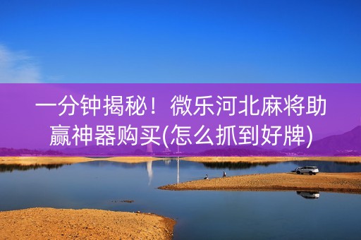 一分钟揭秘！微乐河北麻将助赢神器购买(怎么抓到好牌)