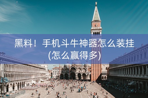 黑料！手机斗牛神器怎么装挂(怎么赢得多)