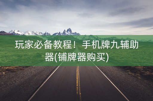 玩家必备教程！手机牌九辅助器(铺牌器购买)