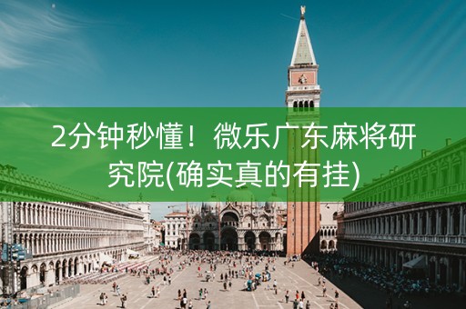 2分钟秒懂！微乐广东麻将研究院(确实真的有挂)
