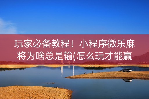 玩家必备教程！小程序微乐麻将为啥总是输(怎么玩才能赢)