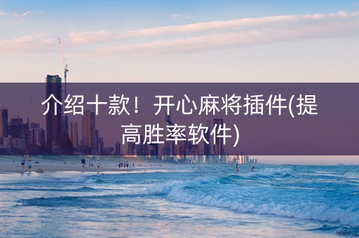 介绍十款！开心麻将插件(提高胜率软件)